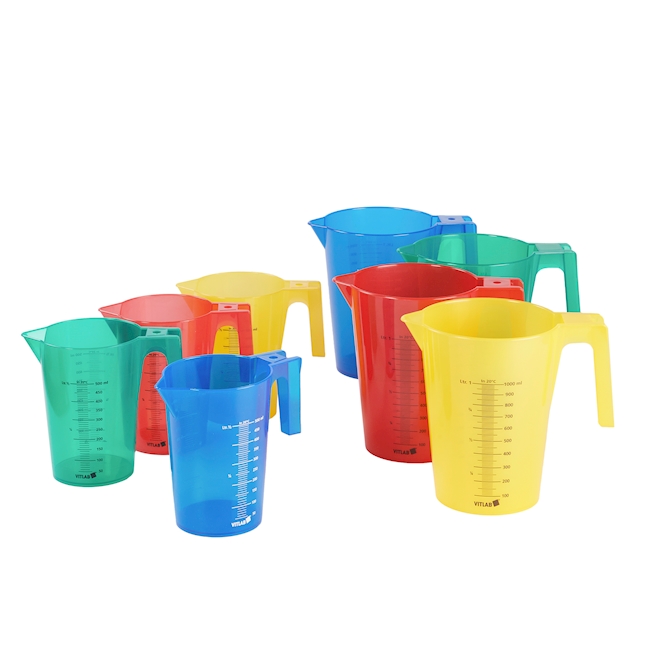 Graduated beaker 500 ml PP, blue